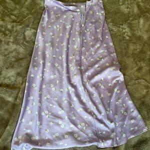 Floral purple maxi skirt .